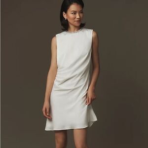 NWT IEENA for Mac Duggal Rhinestone Neckline Draped Mini Dress‎ size 4